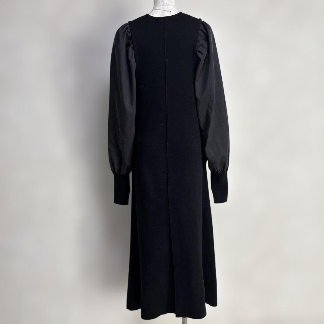 【人気完売】アダムエロペ　ボリュームスリーブ　ニット　ロングワンピース