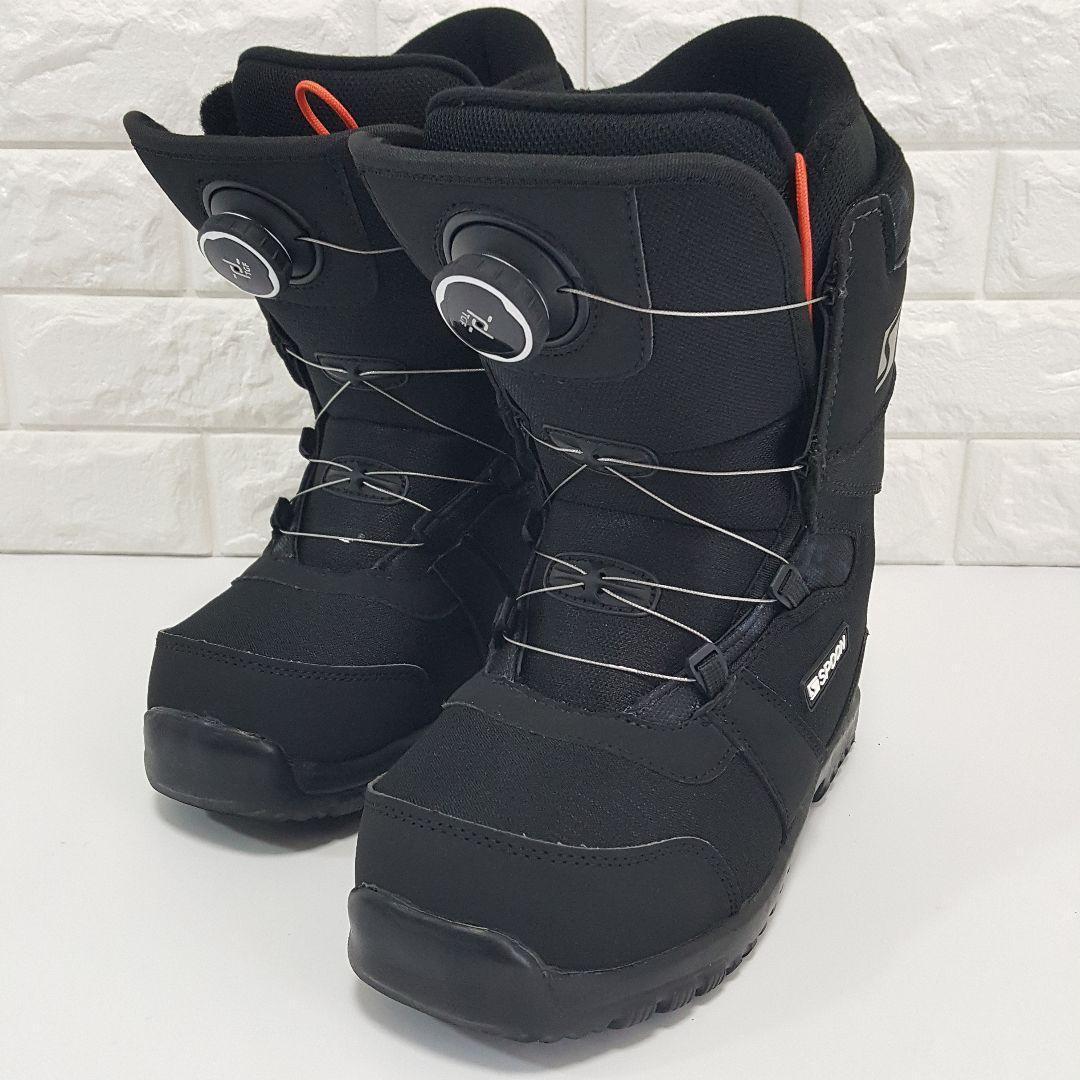 極美品 SPOON スノーボードブーツ TGFダイヤル式 黒 22.5～23.0