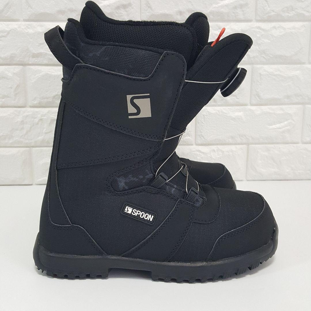 極美品 SPOON スノーボードブーツ TGFダイヤル式 黒 22.5～23.0