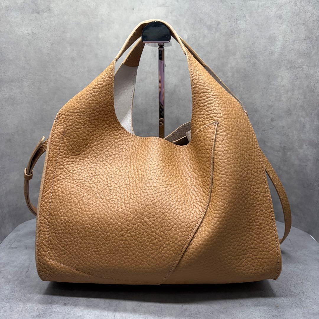 バッグ GIANNI CHIARINI Leather 2WAY Tote Camel