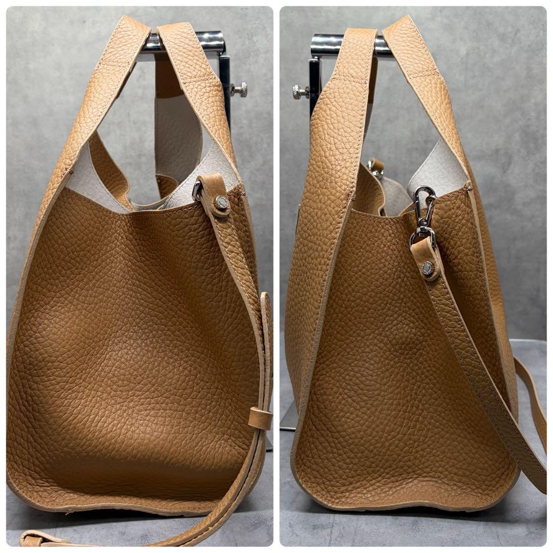 バッグ GIANNI CHIARINI Leather 2WAY Tote Camel