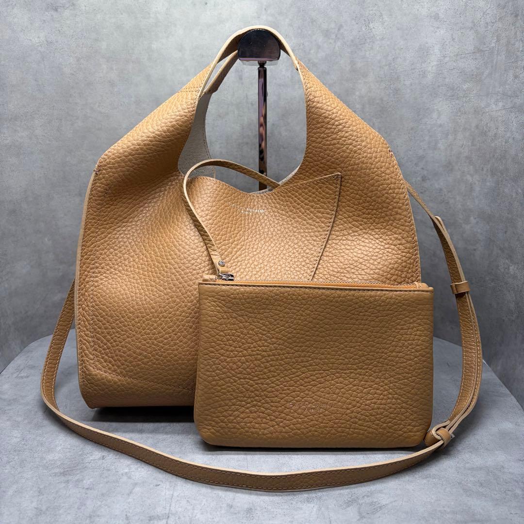 バッグ GIANNI CHIARINI Leather 2WAY Tote Camel