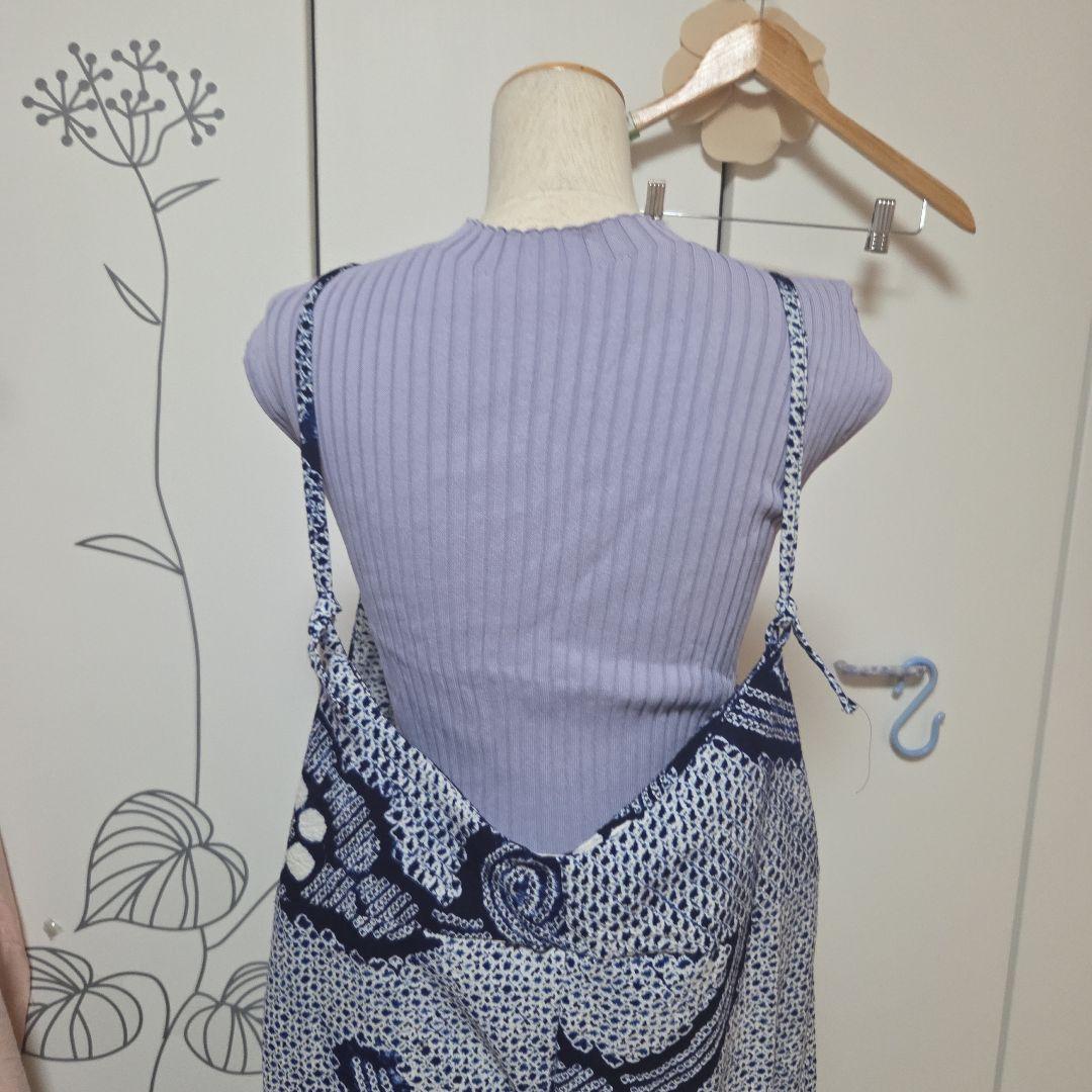 グリコ　有松絞りリメイク、有松絞りサロペット、オールインワン