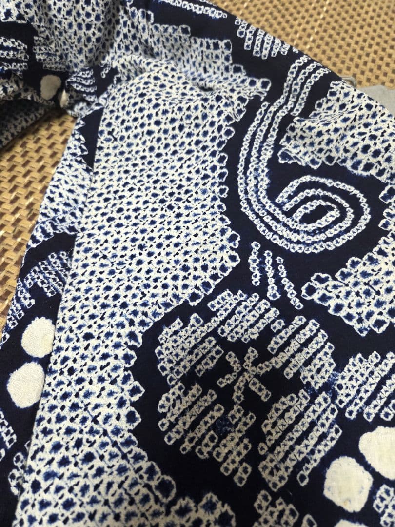 グリコ　有松絞りリメイク、有松絞りサロペット、オールインワン