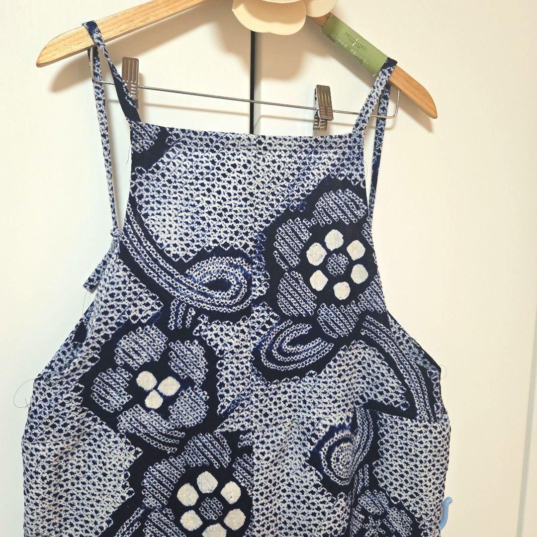 グリコ　有松絞りリメイク、有松絞りサロペット、オールインワン