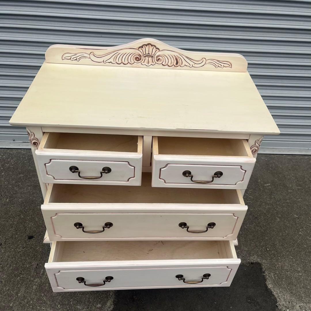 【送料込】英国アンティーク調　タンス　チェスト　北欧風　家具