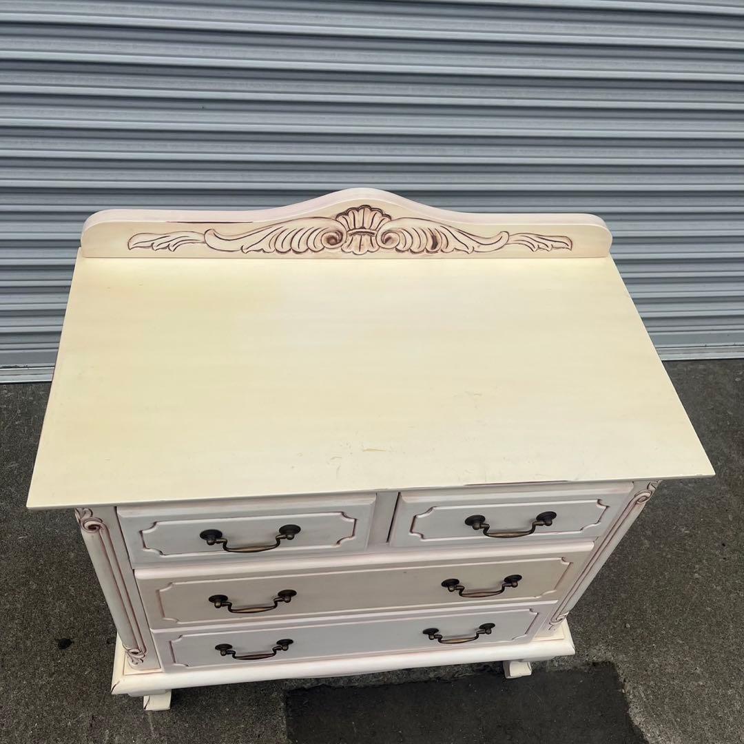 【送料込】英国アンティーク調　タンス　チェスト　北欧風　家具