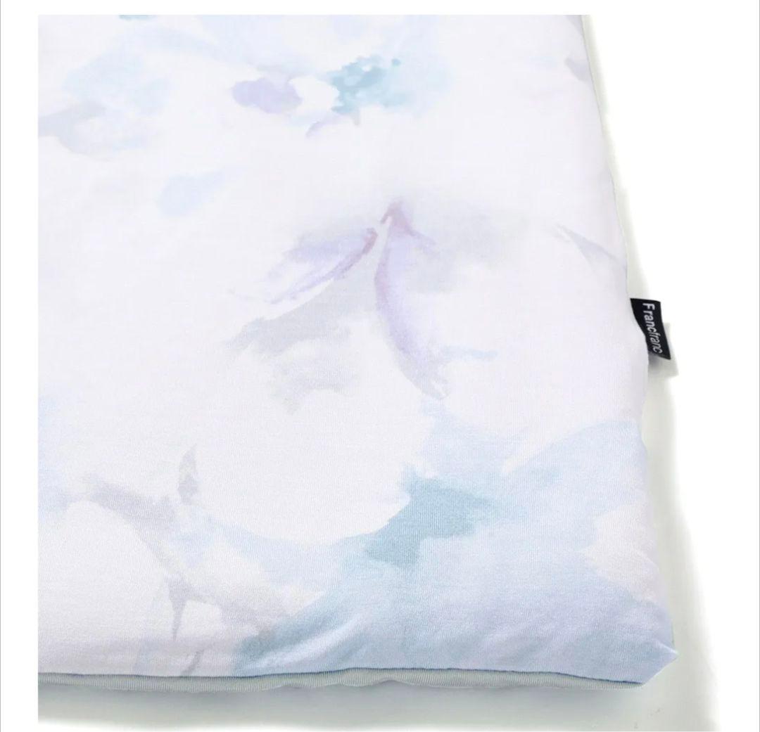 フランフラン冷感夏掛け布団ふわろウォーターフラワーブルーシングル&枕カバー新品