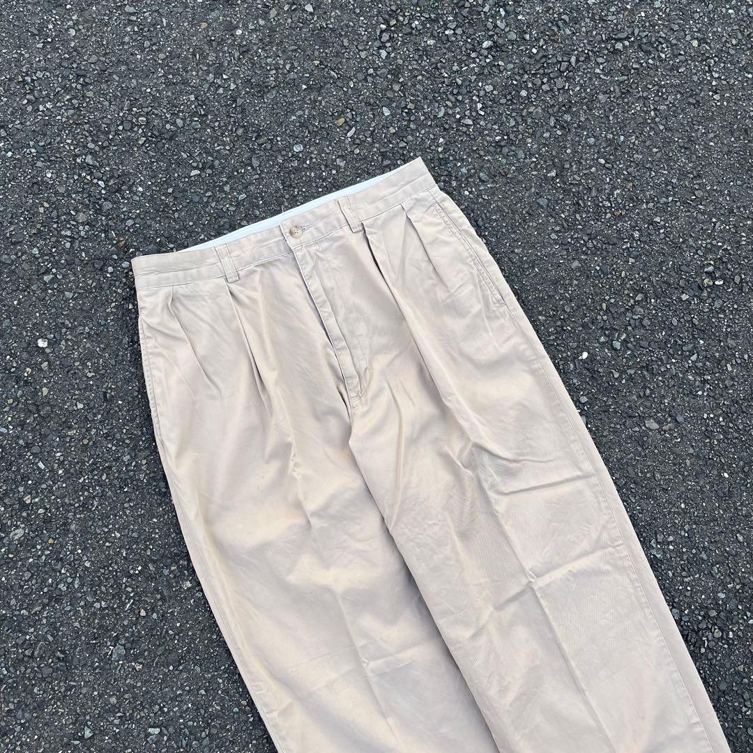 90s POLO GOLF バギーワイド2タックチノ ポロチノ 美品 W32