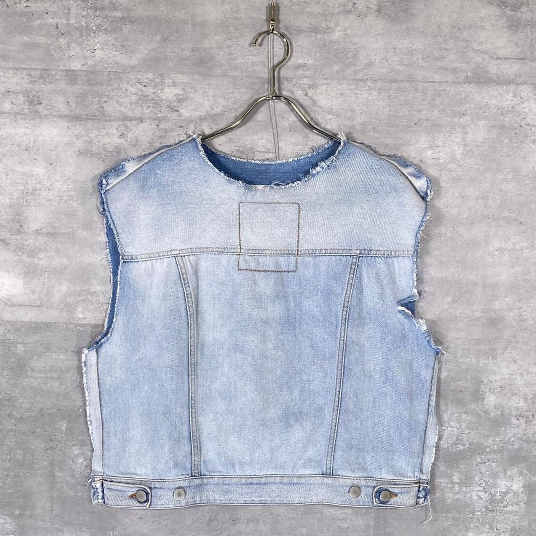 『MM6』エムエムシックス (40) カットオフ デニムベスト