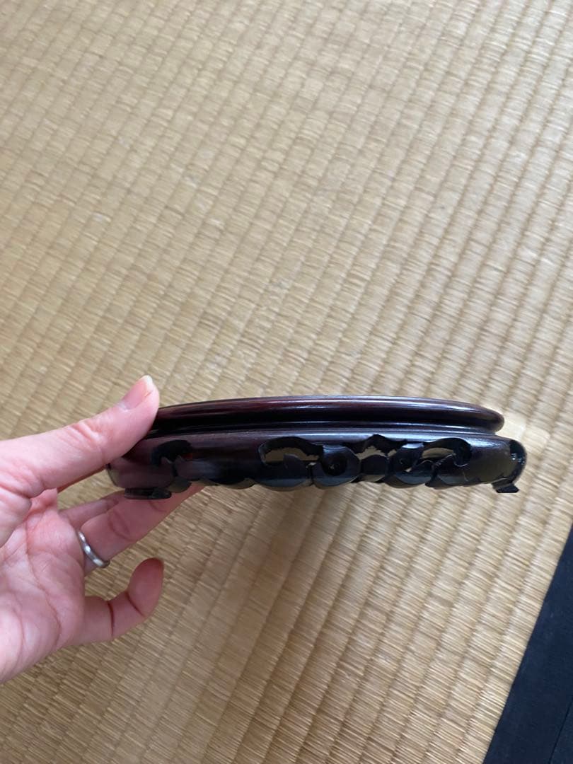 辰砂　首長壺　箱、台座あり