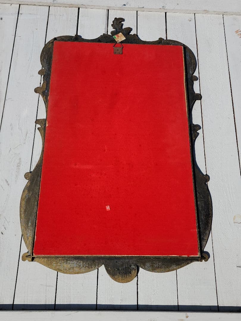 【最終価格】イタリア製 ヴィンテージ 壁掛けミラー 鋳物フレーム シャビー