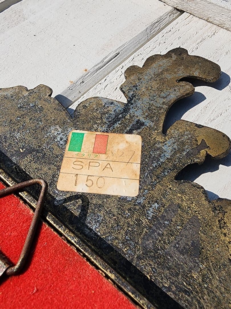 【最終価格】イタリア製 ヴィンテージ 壁掛けミラー 鋳物フレーム シャビー