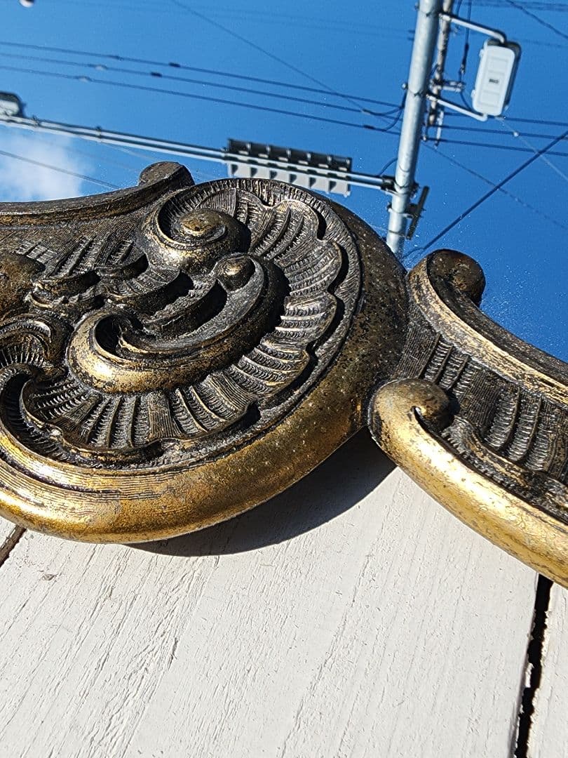 【最終価格】イタリア製 ヴィンテージ 壁掛けミラー 鋳物フレーム シャビー