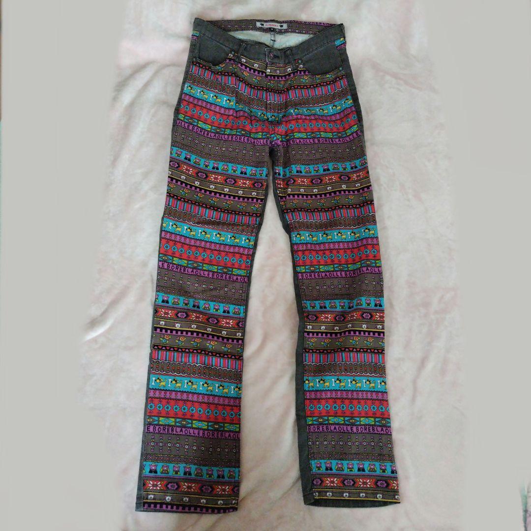 オレボレブラ　ジャケット　パンツ　デニム　セットアップ　ブタ　フラワー　花