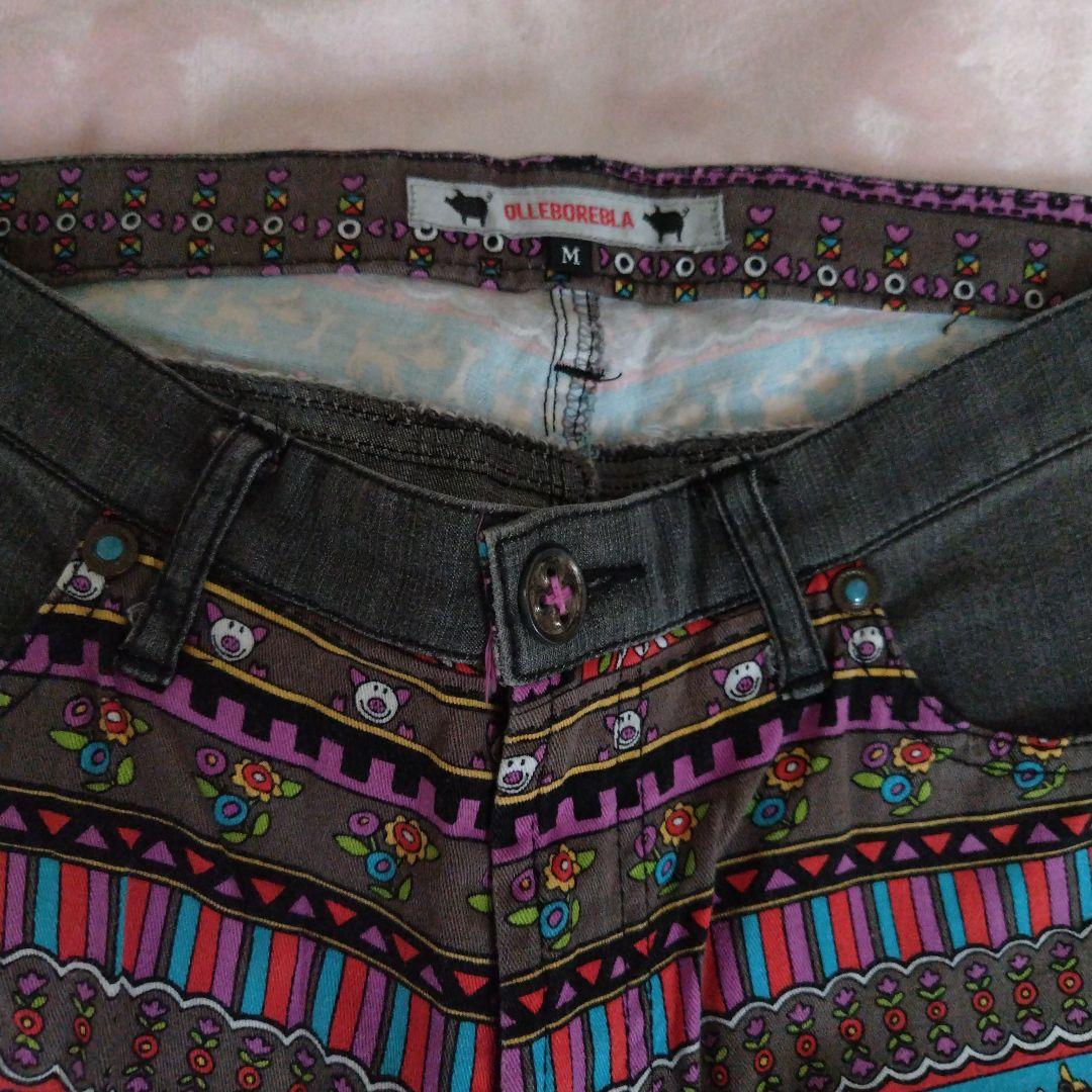 オレボレブラ　ジャケット　パンツ　デニム　セットアップ　ブタ　フラワー　花