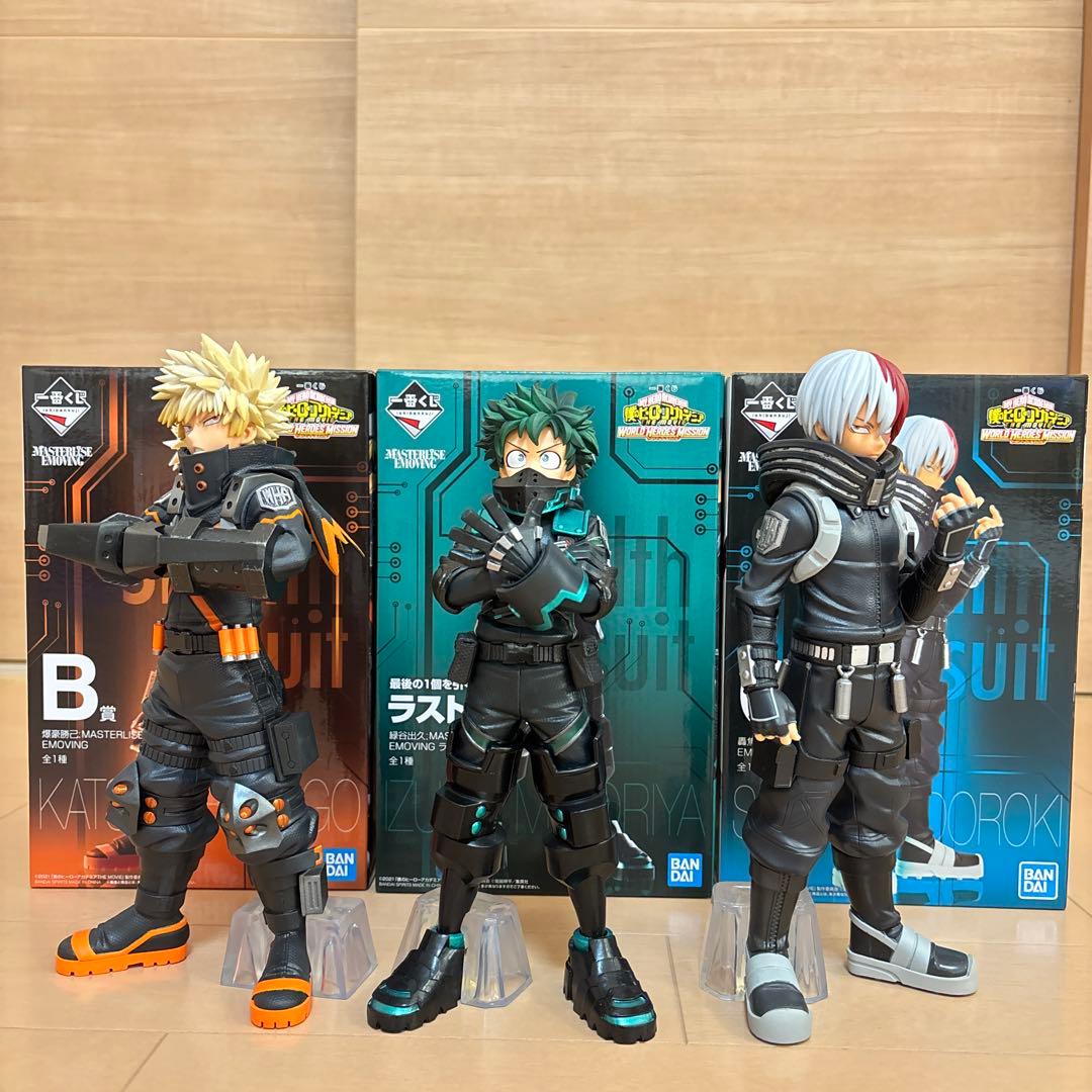 僕のヒーローアカデミア　一番くじ　ワールドヒーローズミッション　デク　爆豪　轟