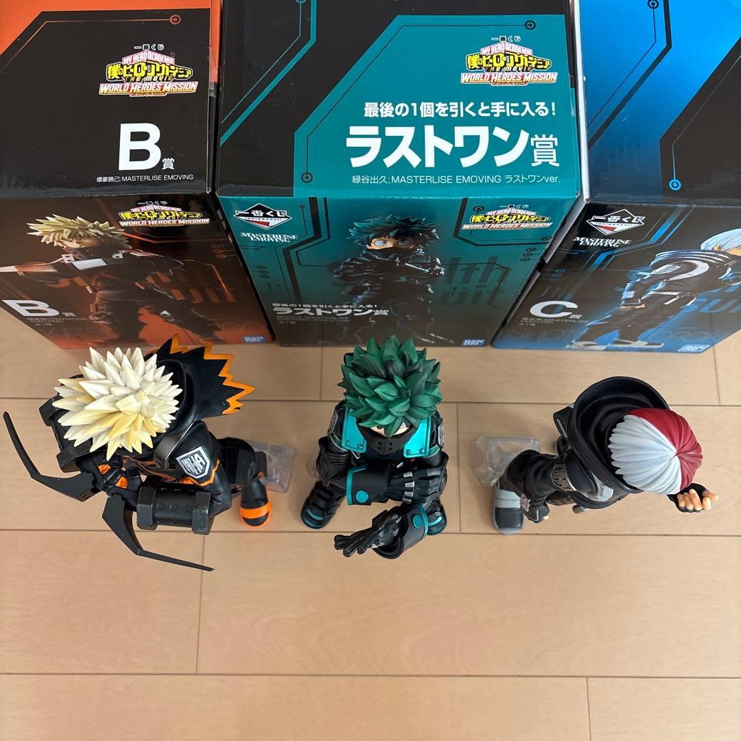 僕のヒーローアカデミア　一番くじ　ワールドヒーローズミッション　デク　爆豪　轟