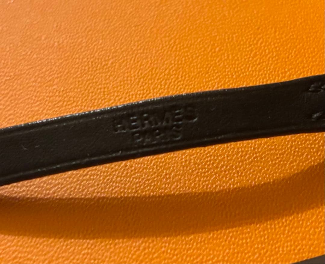 ☆HERMES☆ ビーアピドゥブルトゥール☆ブラックレザー☆シルバーメタル