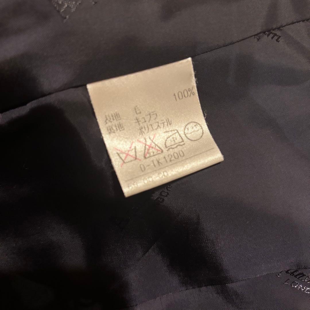 美品 アクアスキュータム 黒 ダブルブレスト テーラードジャケット ウール100