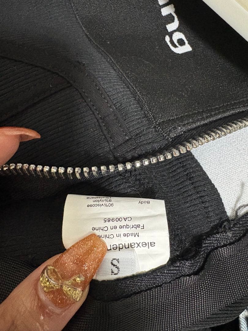 alexanderwang 黒 タイトスカート ジッパー付き