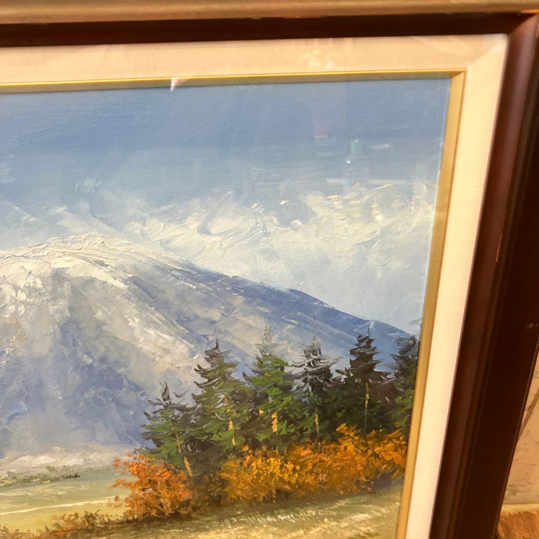 昭和レトロ 山本雅勝 真筆 風景画 山水 油絵 油彩画 絵画 アート インテリア