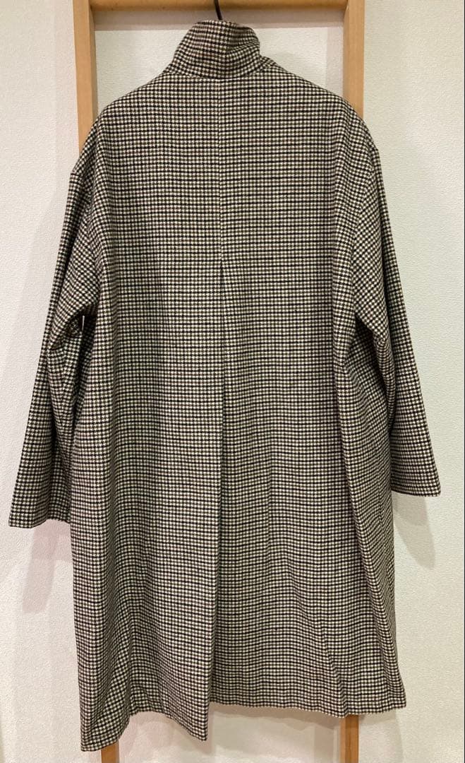 【FASHIRU】wool mix ステンカラーチェックコート