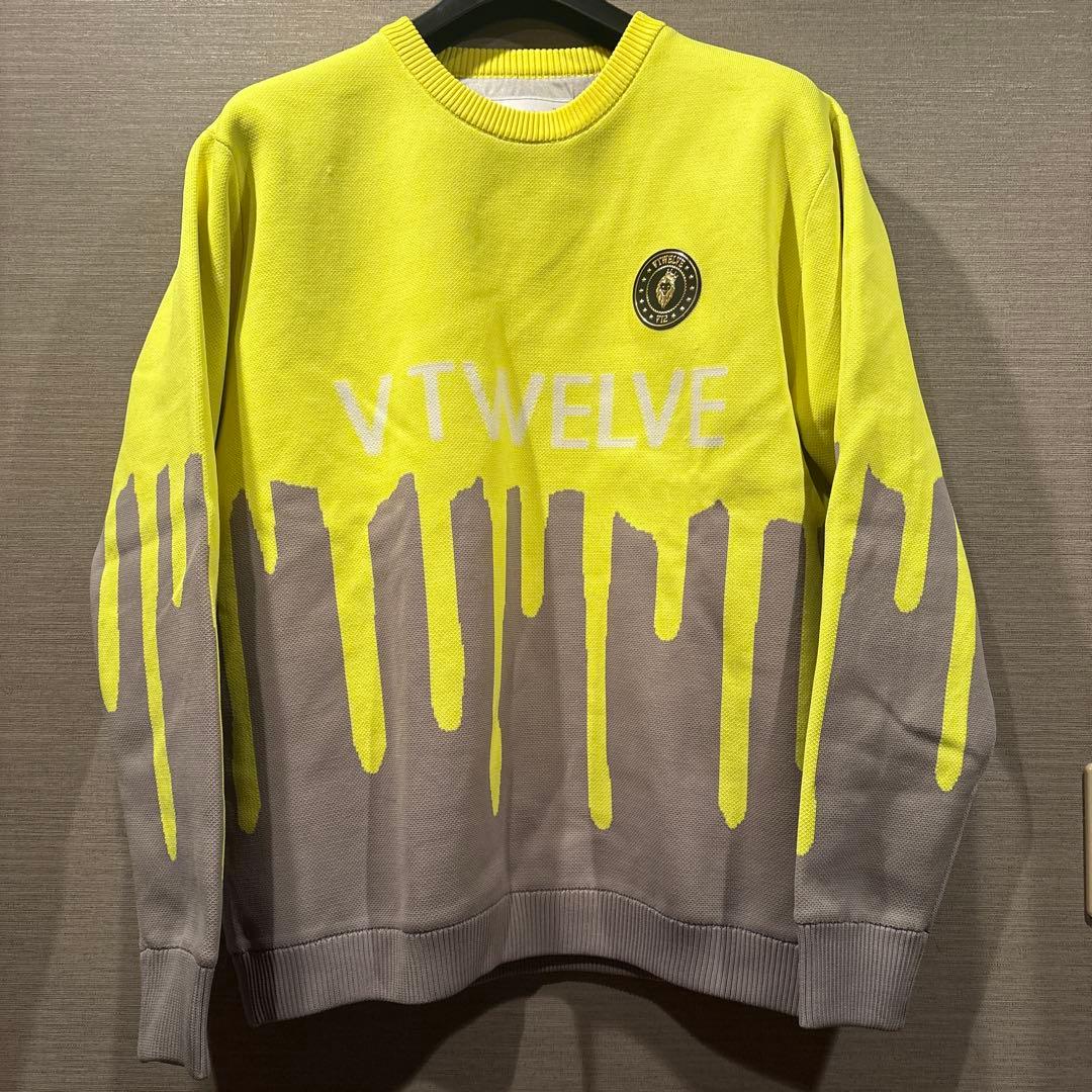 VTWELVE 蛍光イエロー スウェット防寒シャツサイズXXL