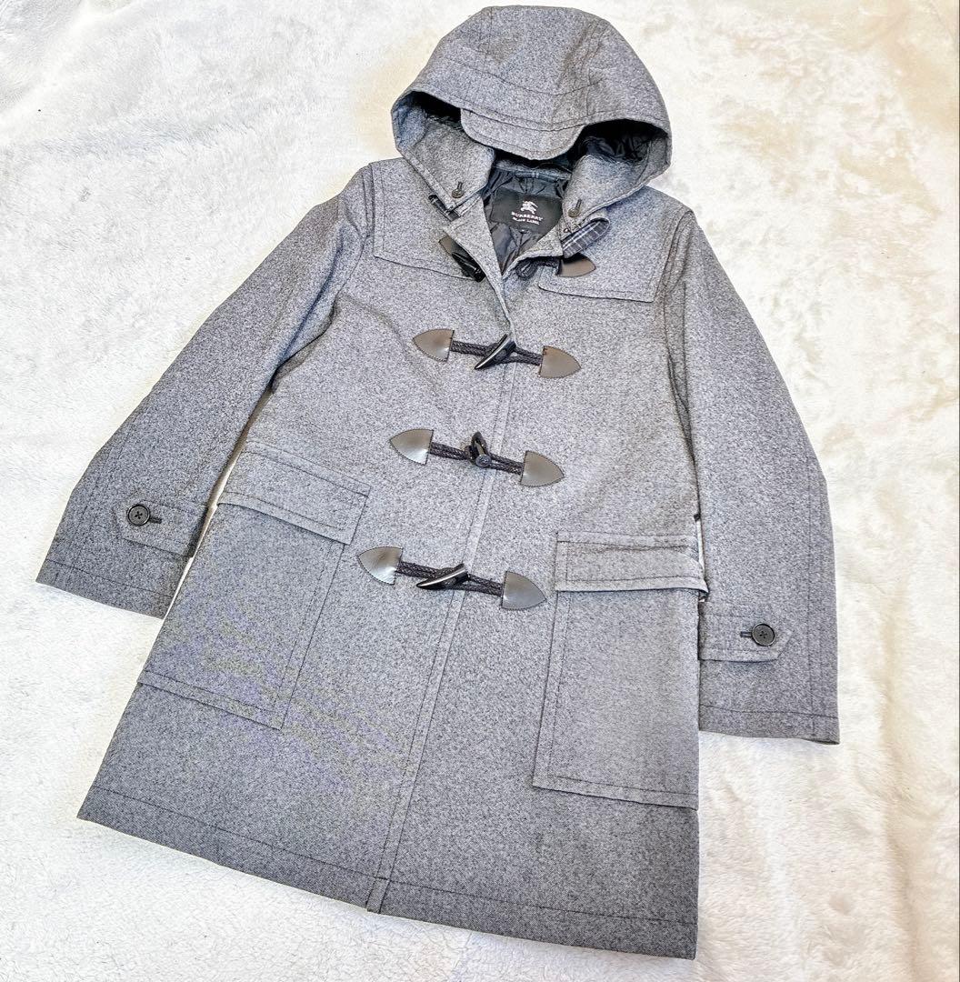 美品　バーバリー　ブラックレーベル　シャドーホース　ダッフルコート