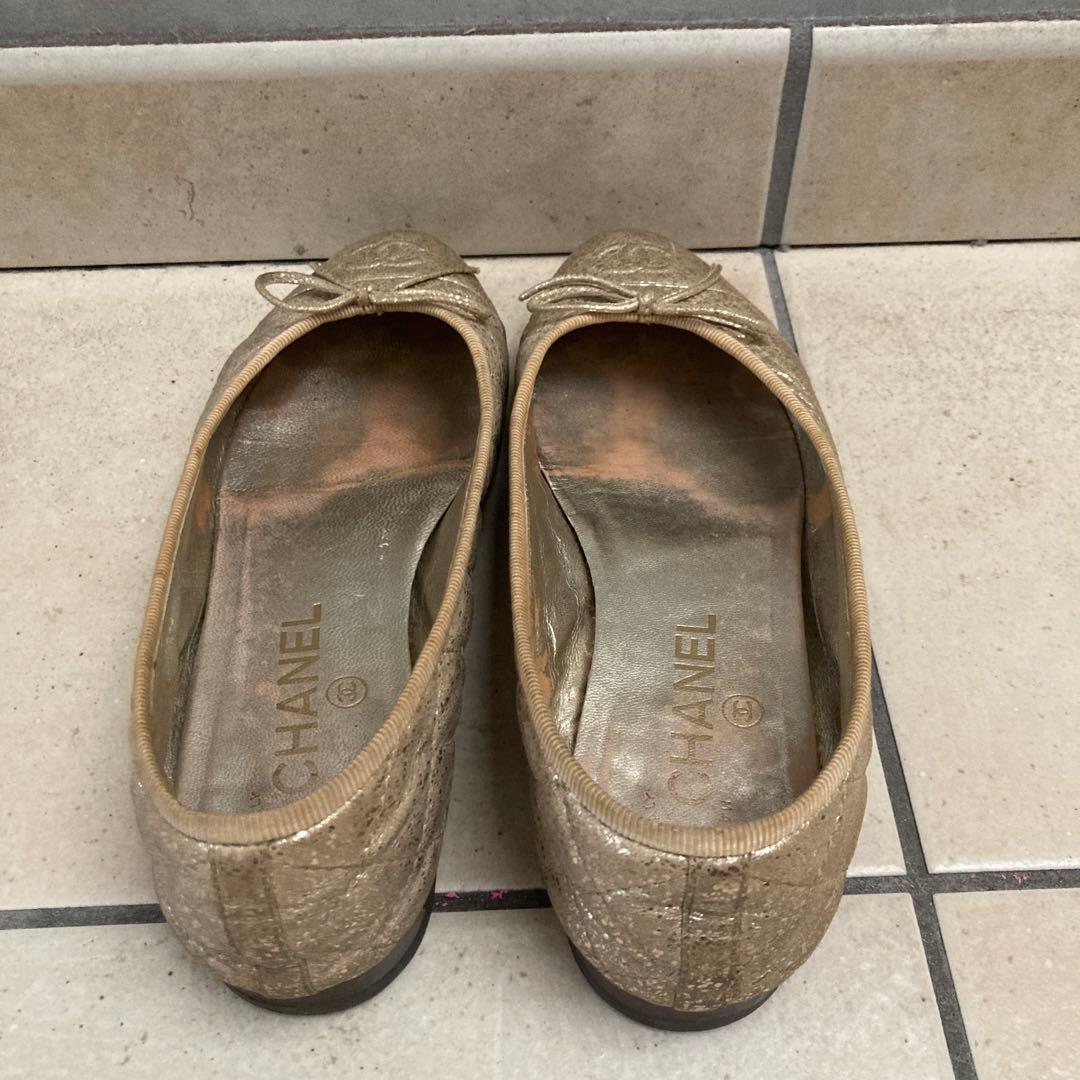 k*e様 シャネル　バレリーナ　37 24cm ラムスキン