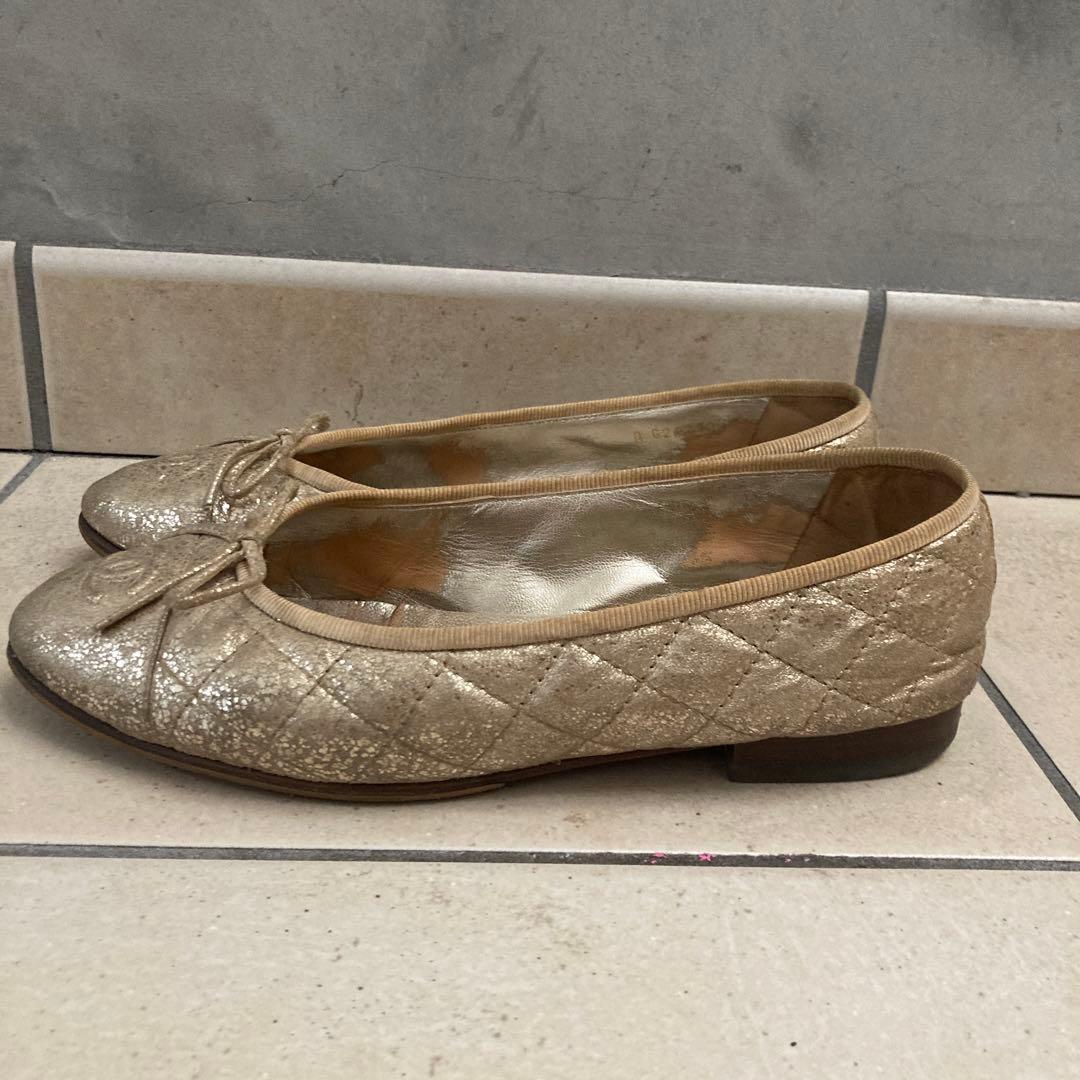 k*e様 シャネル　バレリーナ　37 24cm ラムスキン