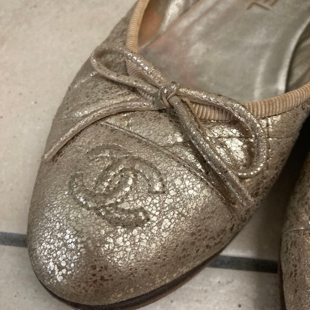 k*e様 シャネル　バレリーナ　37 24cm ラムスキン