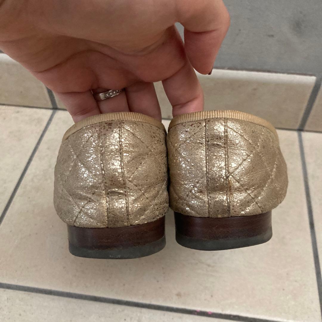 k*e様 シャネル　バレリーナ　37 24cm ラムスキン