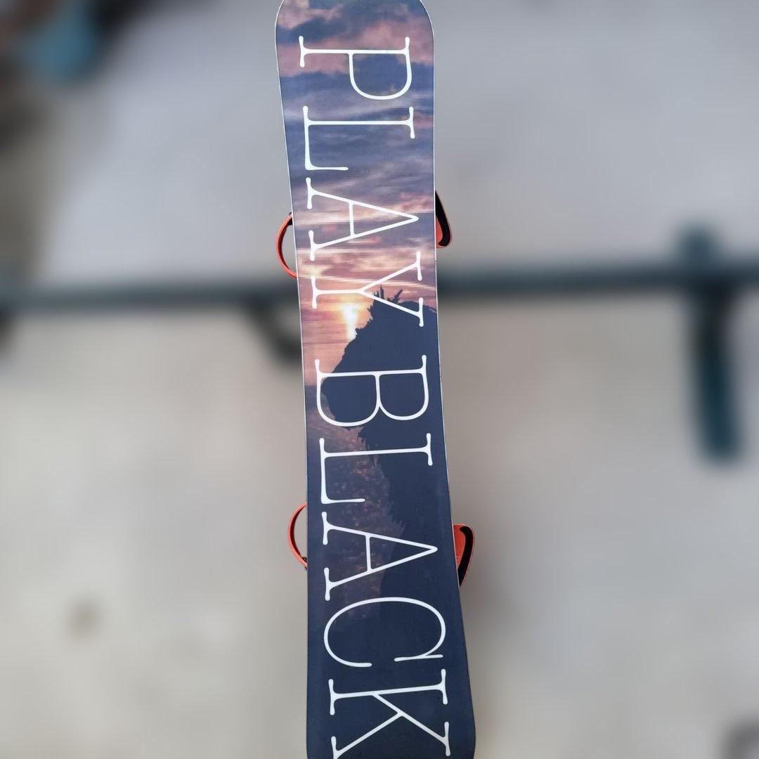 MOSS TOTO BLACKスノーボード、FLUXバインディングセット