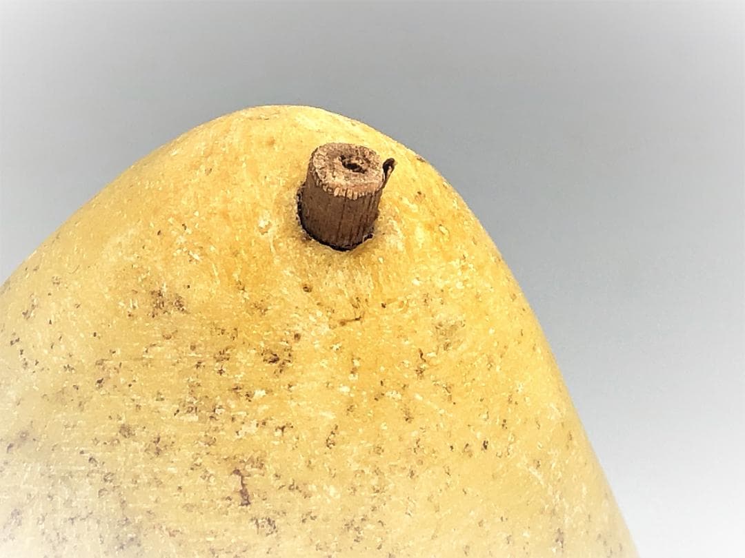 【 古代方解石アラバスター 】『洋ナシPear』　伊国製アンティーク