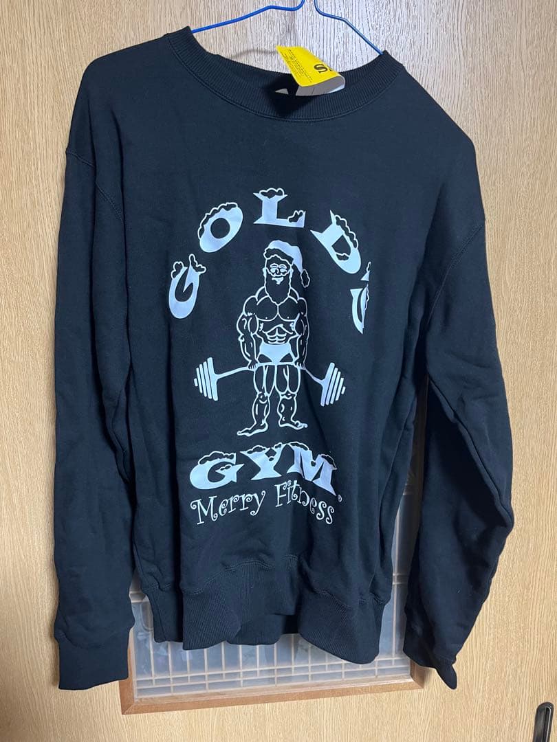 ゴールドジム長袖トレーナー　クリスマス数量限定　サンタジョー　メンズ　ウィメンズ