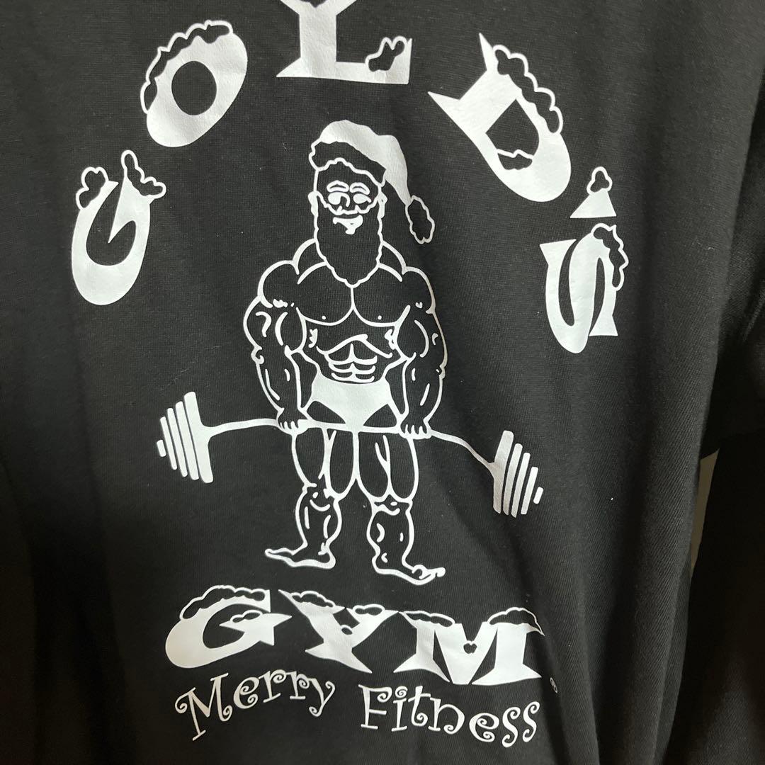 ゴールドジム長袖トレーナー　クリスマス数量限定　サンタジョー　メンズ　ウィメンズ