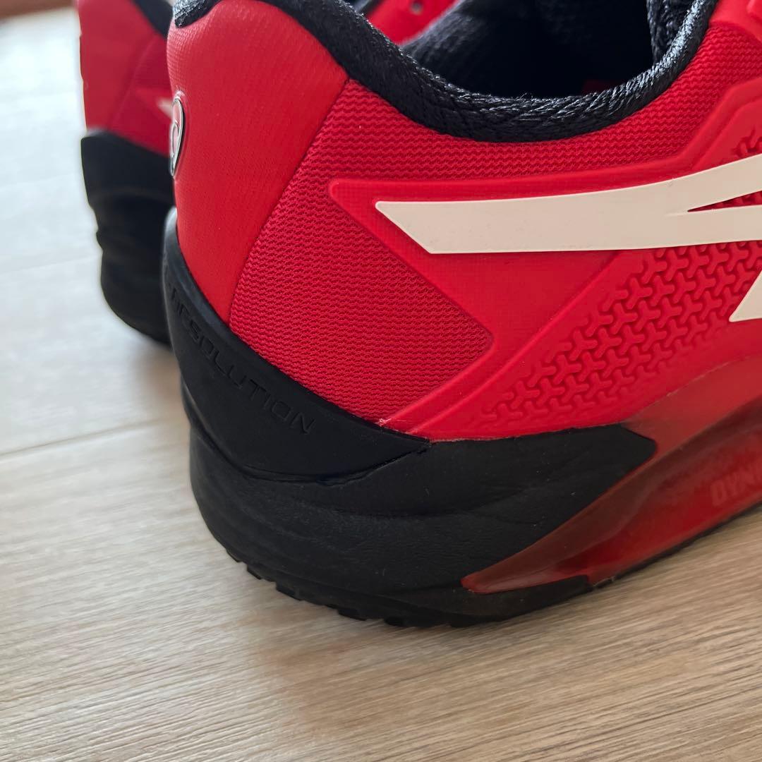 ★asics GEL-RESOLUTION 8 レッド／ブラック