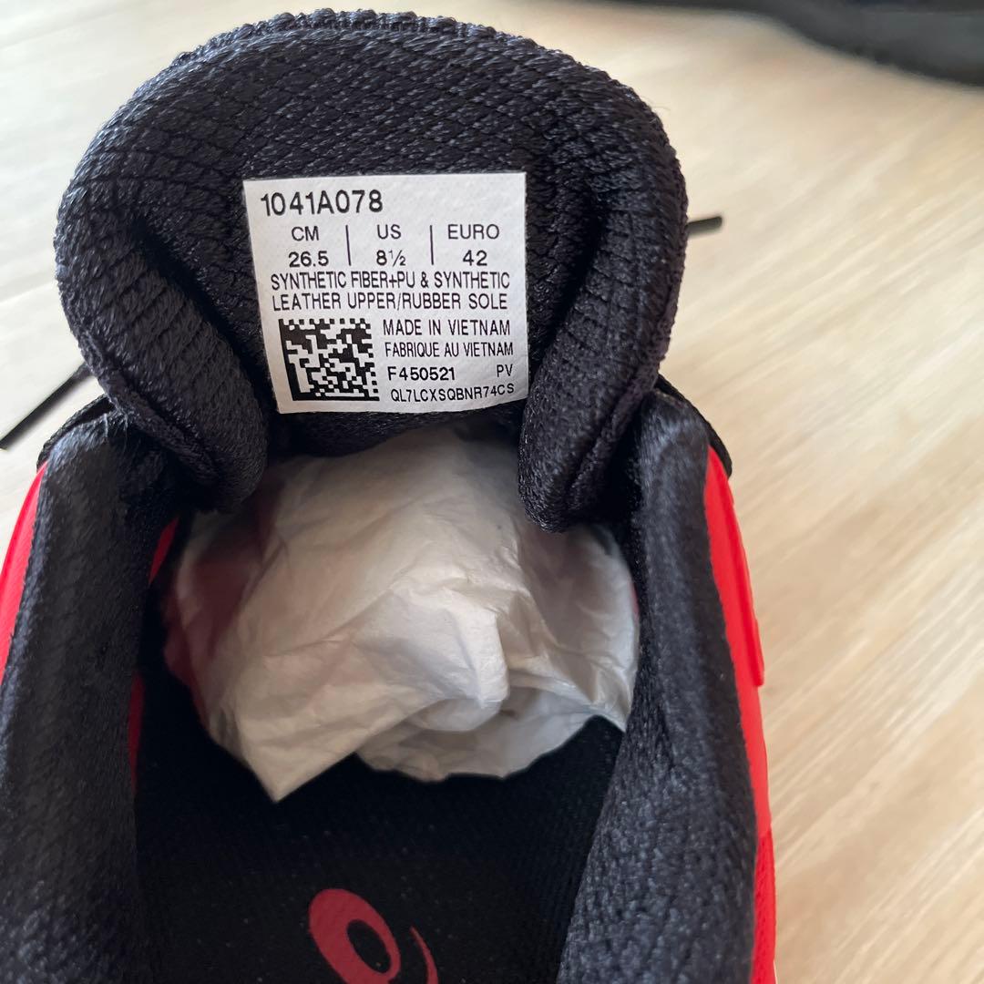 ★asics GEL-RESOLUTION 8 レッド／ブラック