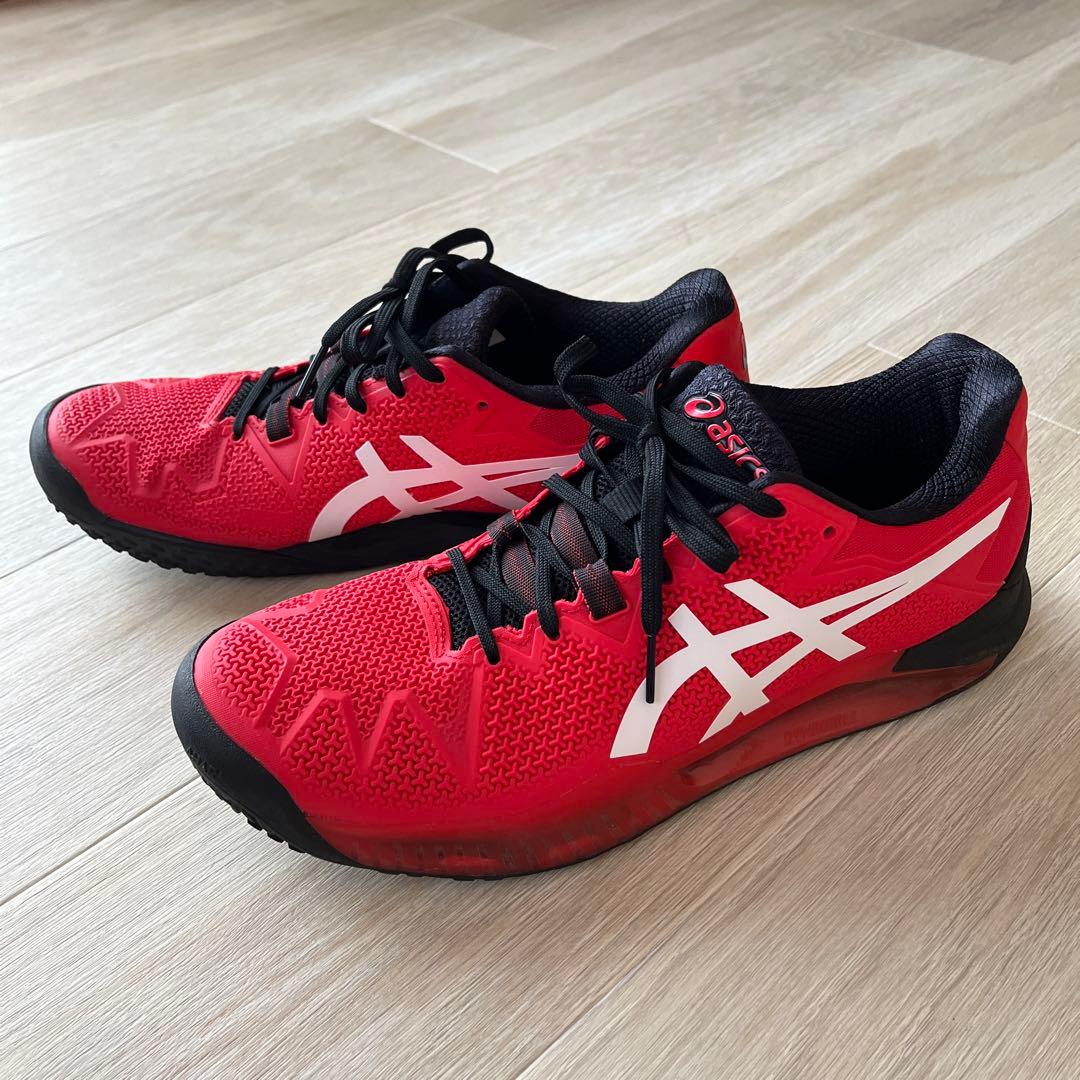 ★asics GEL-RESOLUTION 8 レッド／ブラック