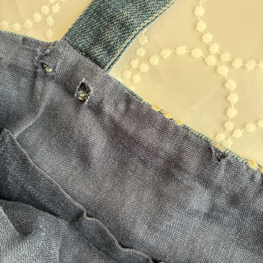 ミナペルホネン デニムタンバリン　縦長トート　beams別注　難あり