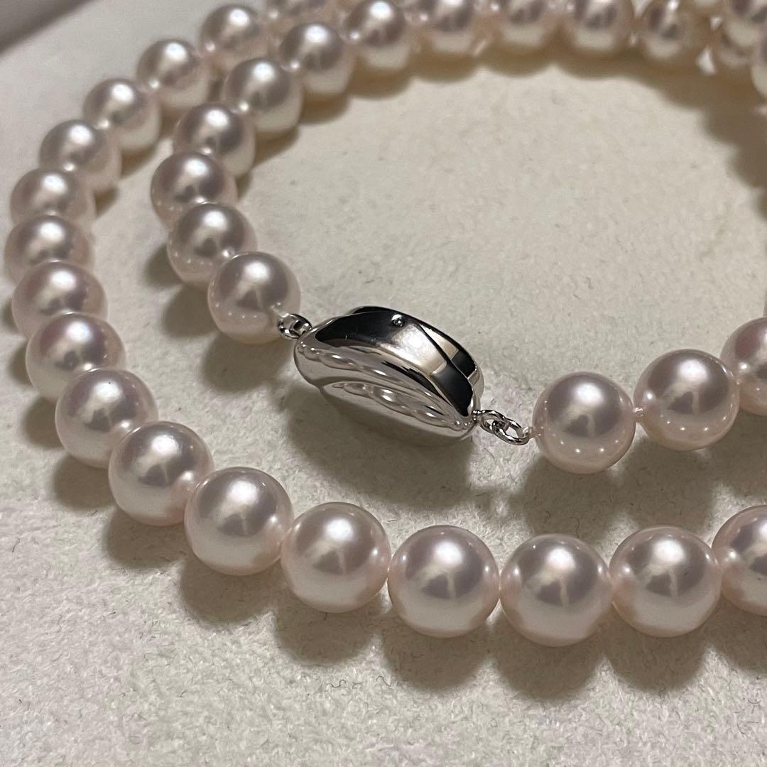 ケース付き専用【花珠級✨鑑別所】あこや真珠 ネックレス 7.5-8.0 パール
