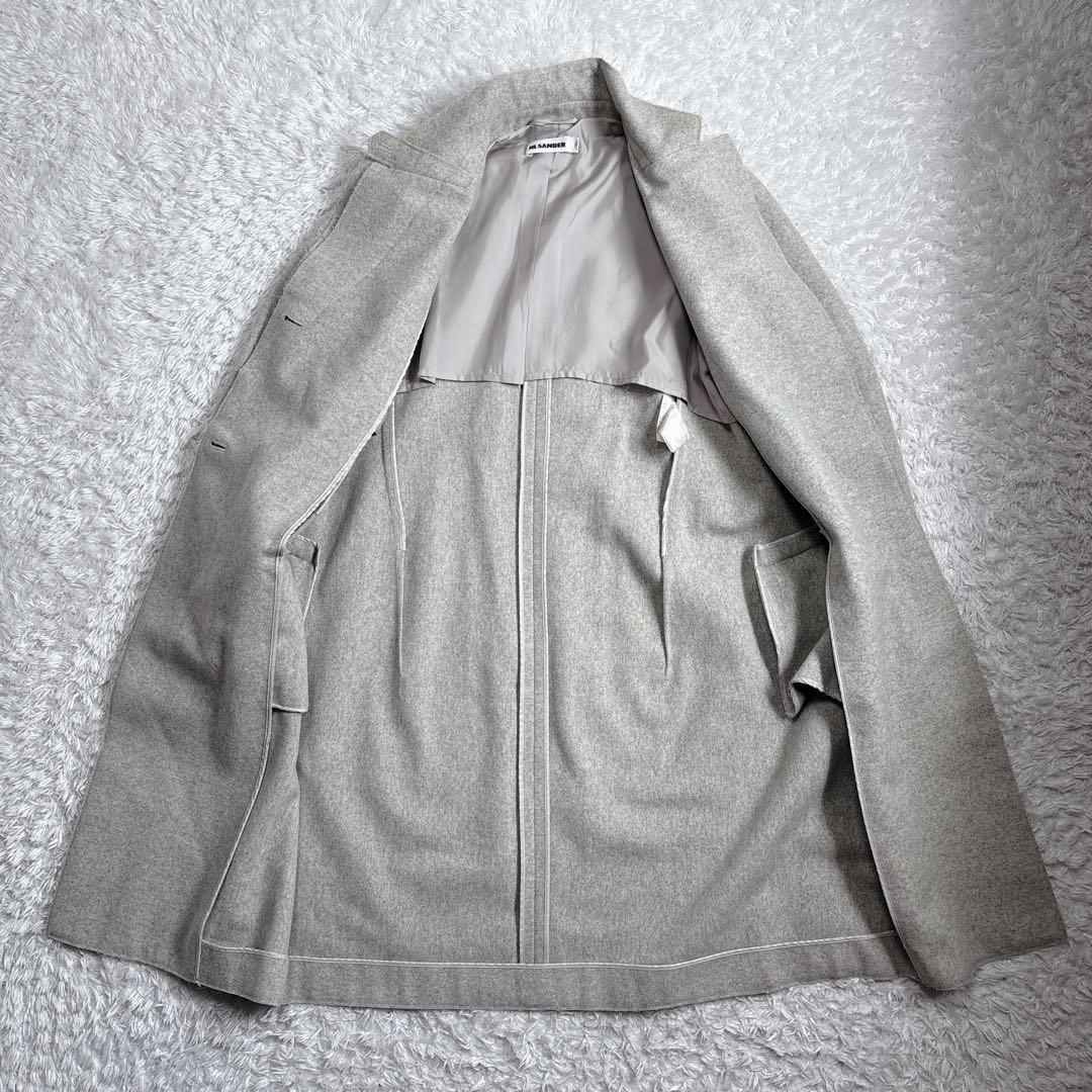 ジルサンダー JIL SANDER カットアウト ウール ロングコート 保存袋付