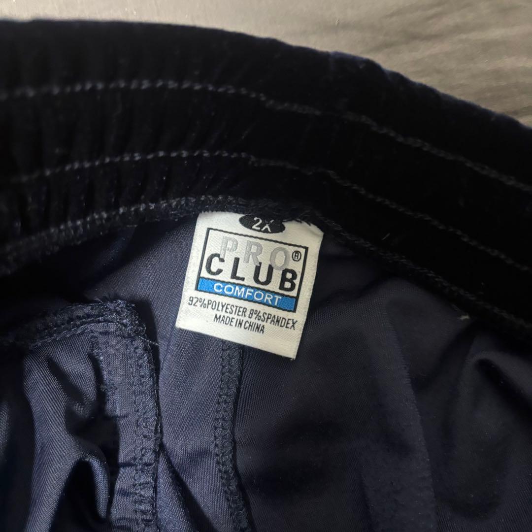 美品✨プロクラブ　ベロア　セットアップ　ジャージ　ネイビー　2X ベルベット