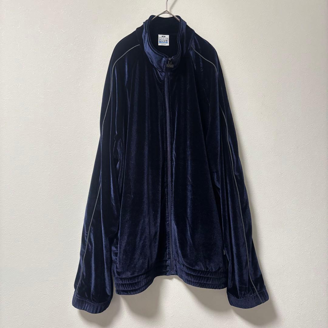 美品✨プロクラブ　ベロア　セットアップ　ジャージ　ネイビー　2X ベルベット