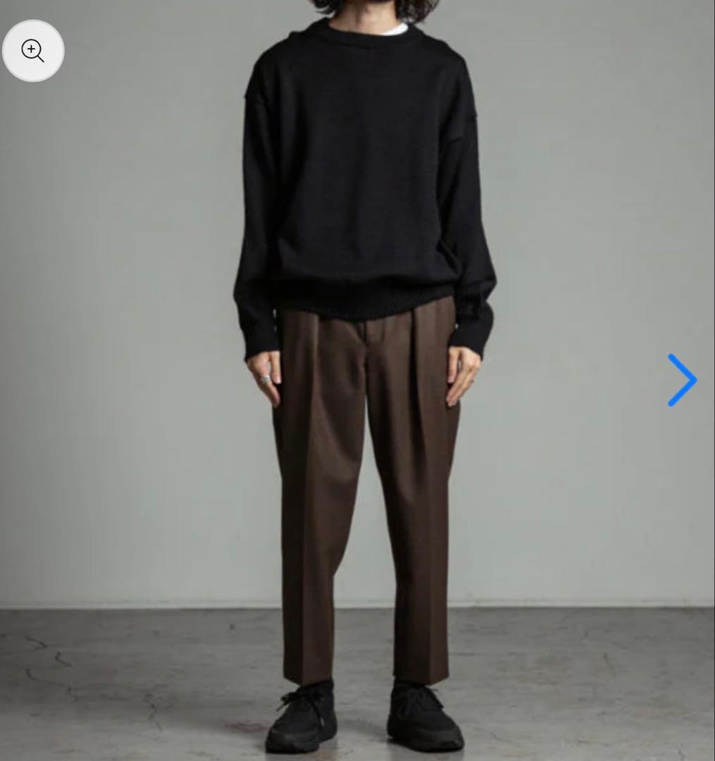 パンツ FRONT PLEATS PEGTOP ORGANIC WOOL