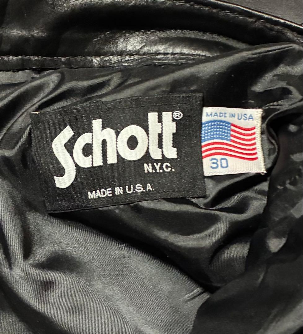 SCHOTT ショット レザーパンツ革 ブラック 30