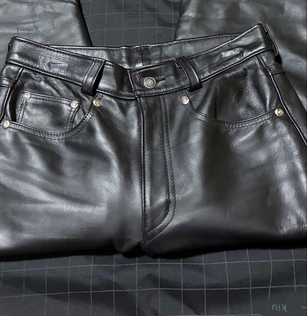 SCHOTT ショット レザーパンツ革 ブラック 30