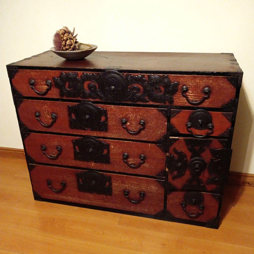 仙台箪笥　和箪笥　水屋　アンティーク　キャビネット