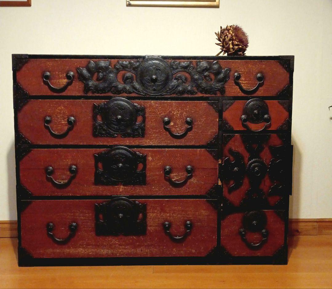 仙台箪笥　和箪笥　水屋　アンティーク　キャビネット